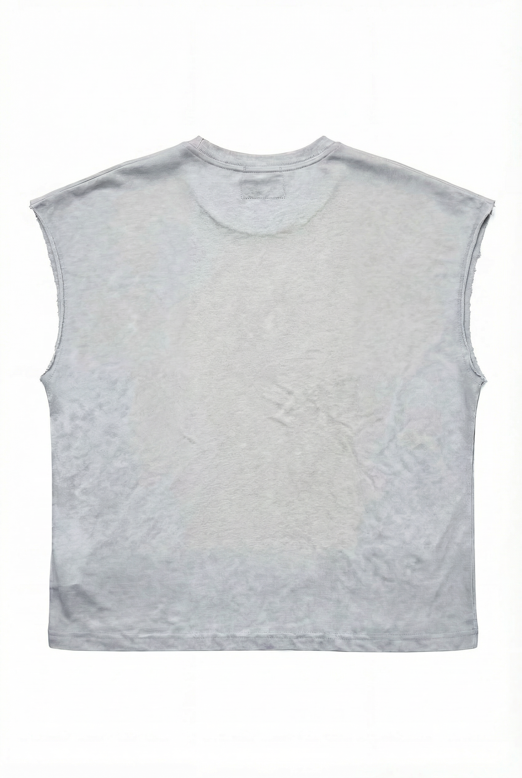 Gray sleeveless shirt on a white background